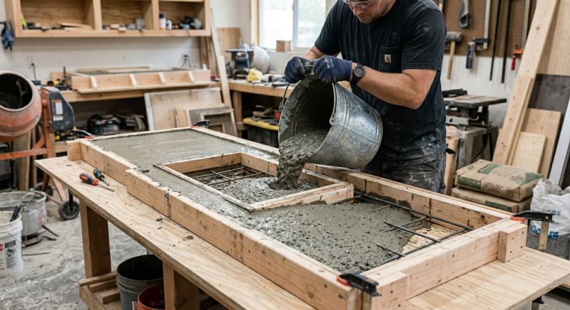 Cement Counter Installation in Marin County, CA