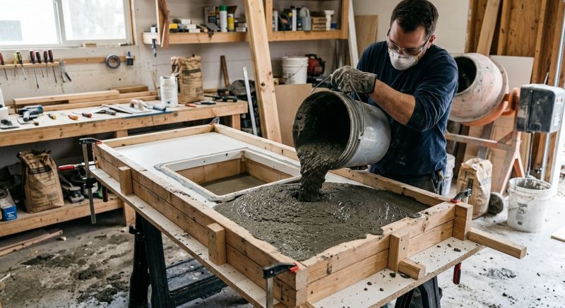 Cement Counter Installation in Santa Rosa, CA