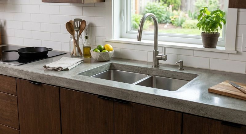 Concrete Counter Installation in Sonoma County, CA