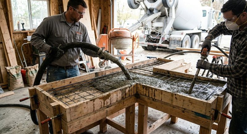 Poured Countertop Installation in Santa Rosa, CA